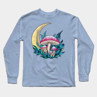 Moon Shrooms Long Sleeve T-Shirt